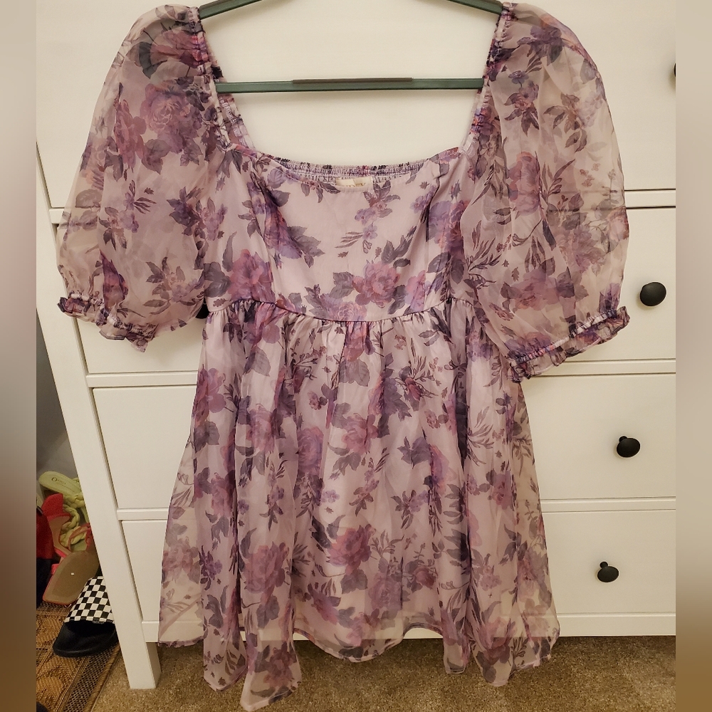 Floral baby doll dress